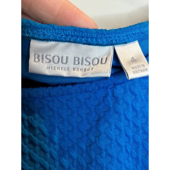 Bisou Bisou Blue Pencil Bodycon Dress Size 4 - Picture 4 of 7